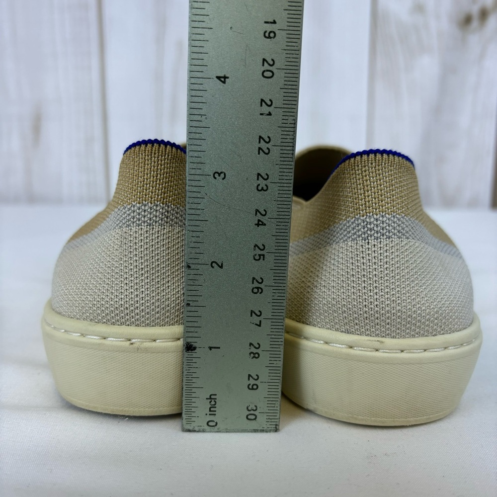 Rothy’s The Sneaker Birch Stripe Textile Slip On Comfort Loafers Tan Size 9.5 - Picture 15 of 15